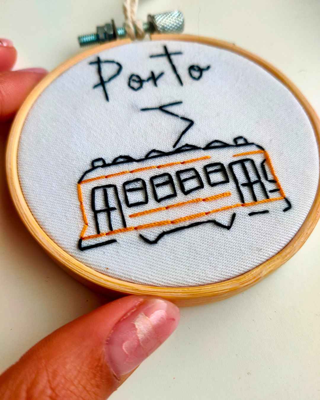 Bastidores Bordados – Símbolos do Porto, 8cm