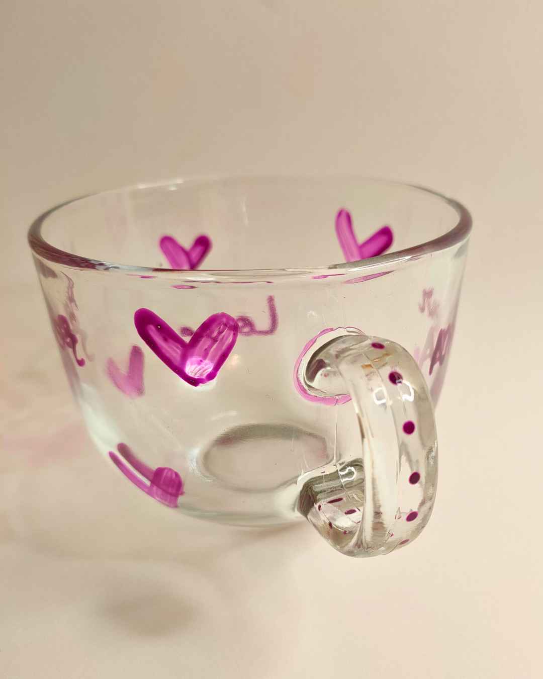 Caneca de vidro Amour