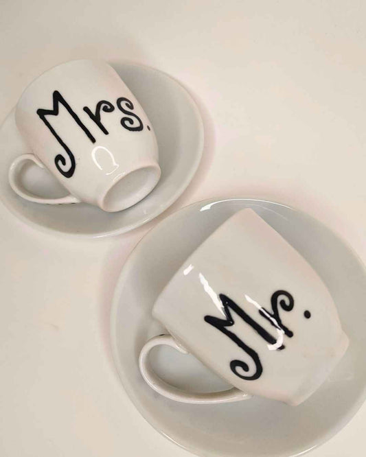 Chávenas de café Mr. & Mrs.