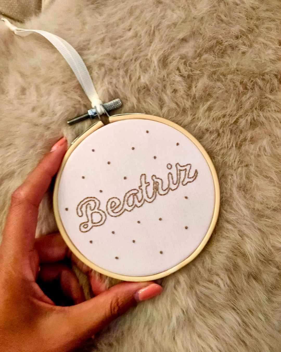 Bastidor 10 cm com nome personalizado