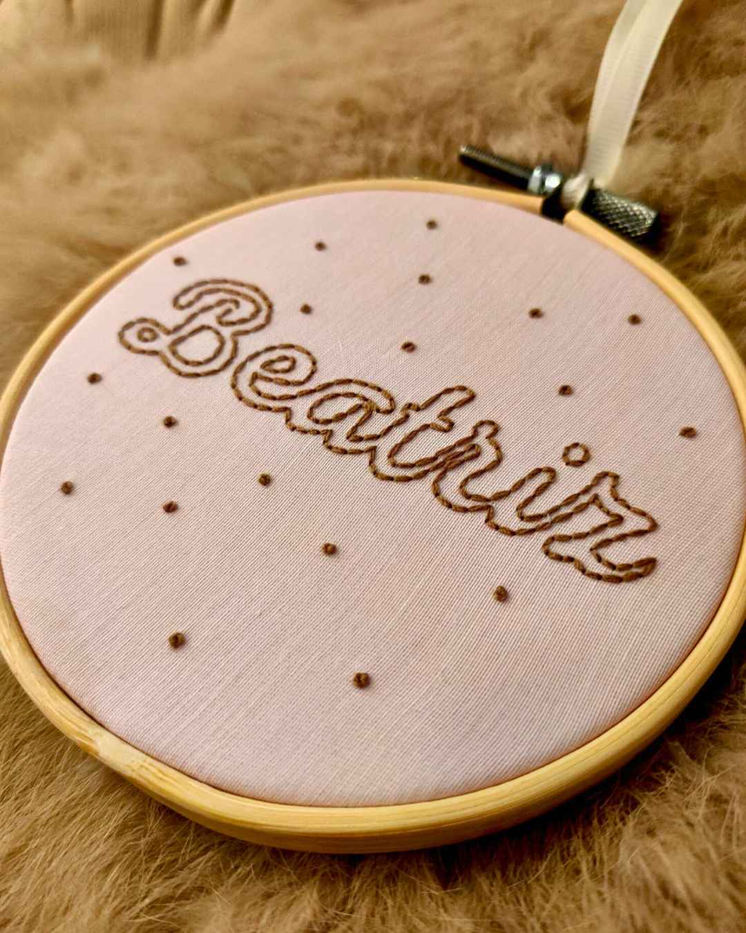 Bastidor 10 cm com nome personalizado