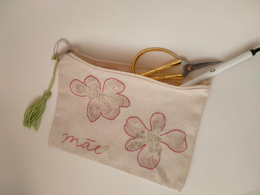 Bolsa de Pano "Mãe" com Impressão Botânica