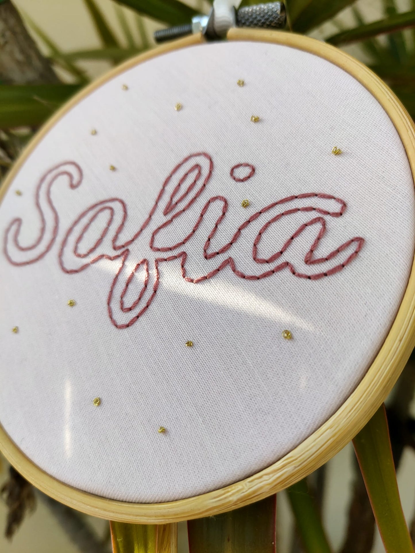 Bastidor 10 cm com nome personalizado
