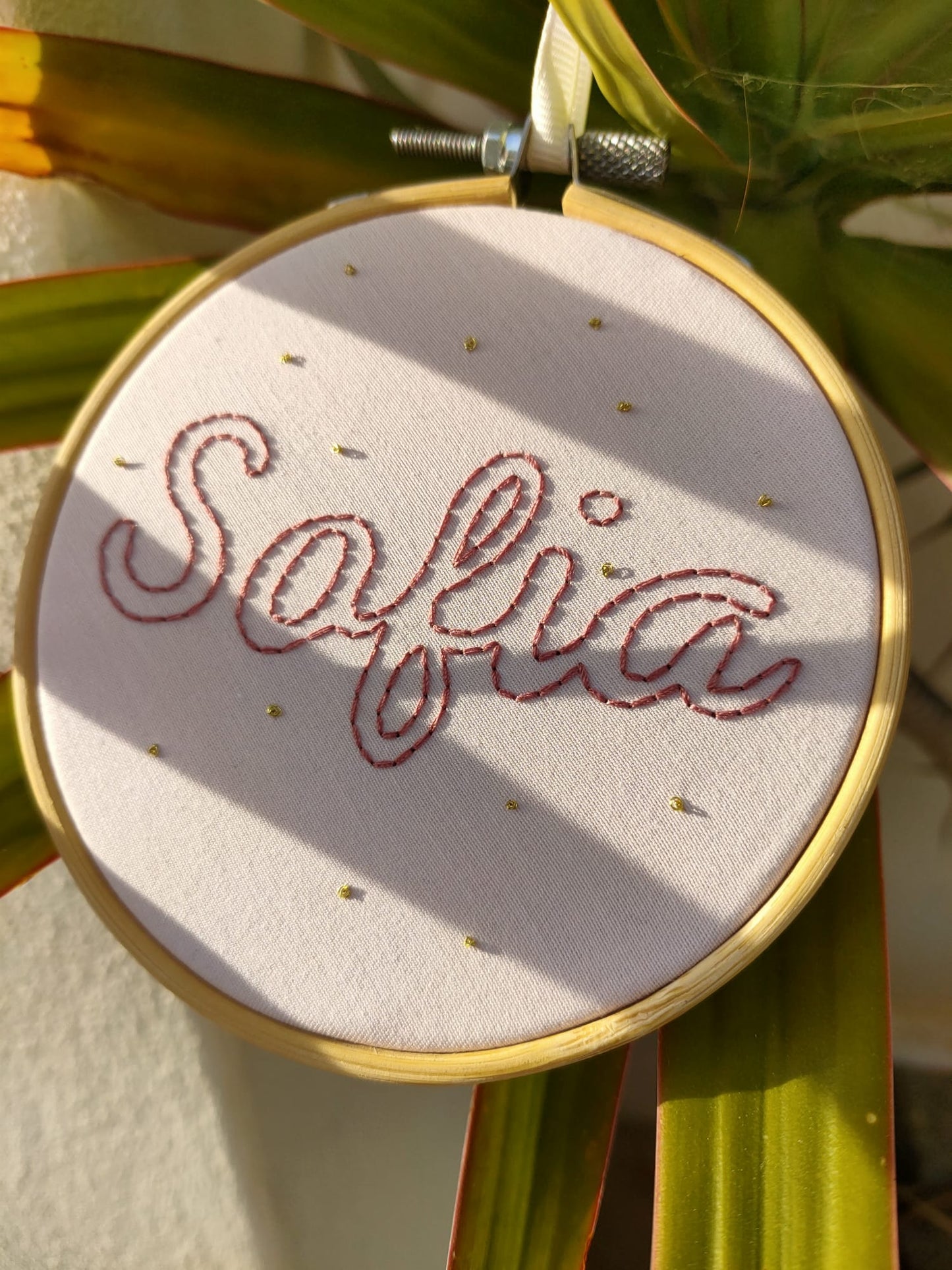 Bastidor 10 cm com nome personalizado