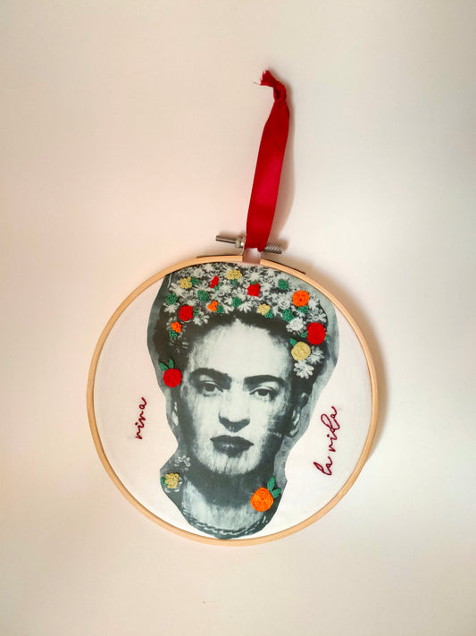 Fotobordado Frida Kahlo – "Viva la Vida", 15cm