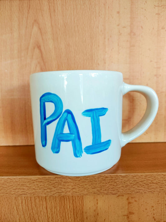 Caneca "Pai, És o Meu Super-Herói Favorito" – Pintada à Mão